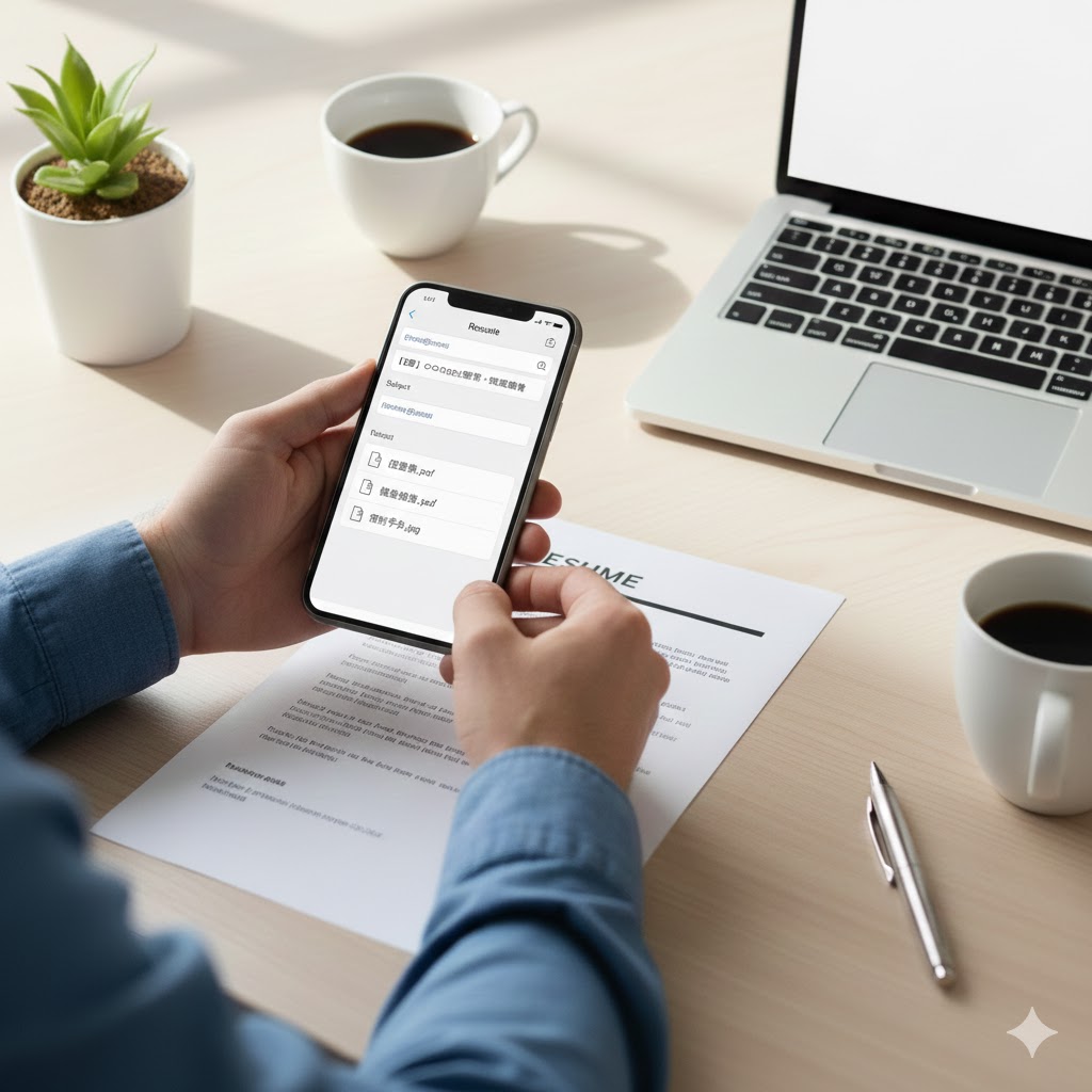 3.スマホでメールに履歴書を添付する手順
