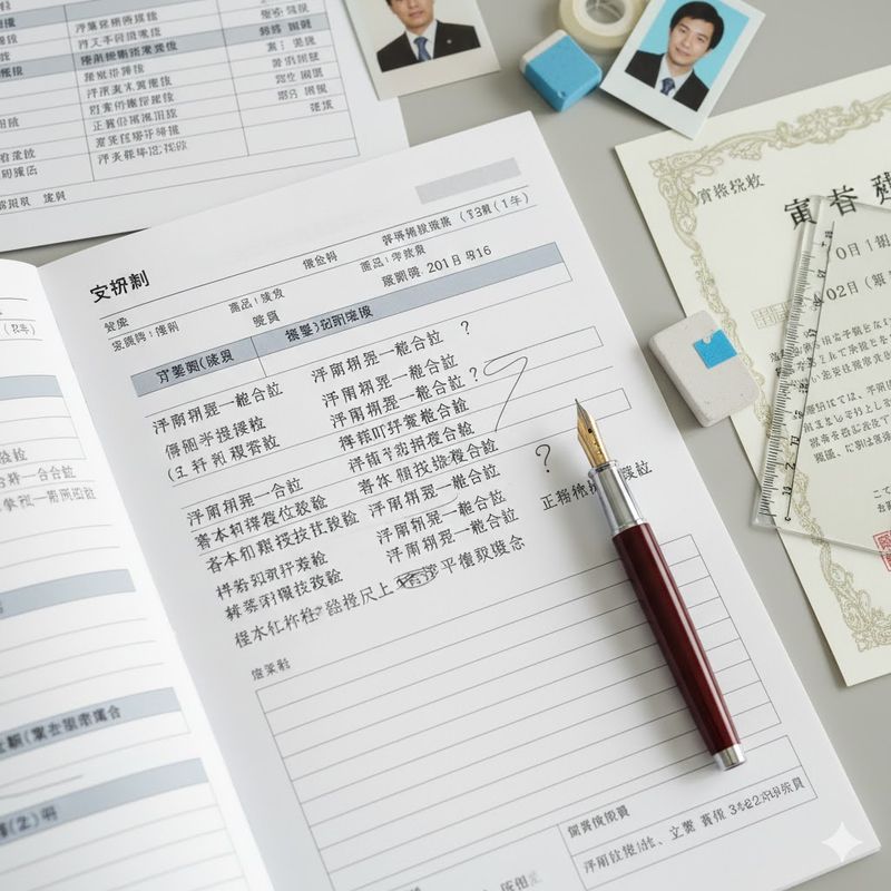 2.履歴書への正しい書き方