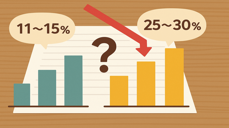 1.漢検準一級の合格率は約15%【2級との比較あり】