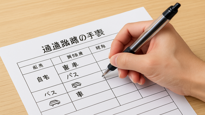 3.通勤経路の書き方【文章記入編】