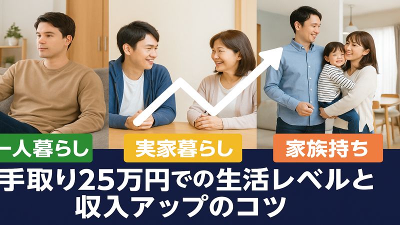 4.手取り25万円での生活レベルと収入アップのコツ