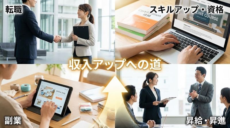 4. 手取り20万円から収入をアップさせる方法