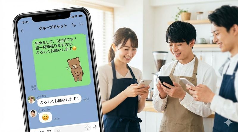 4.バイトのグループLINEで好印象を与える挨拶のマナー