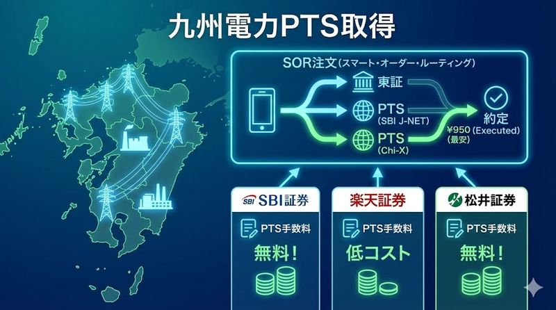 3.九州電力PTSを利用できる証券会社と手数料