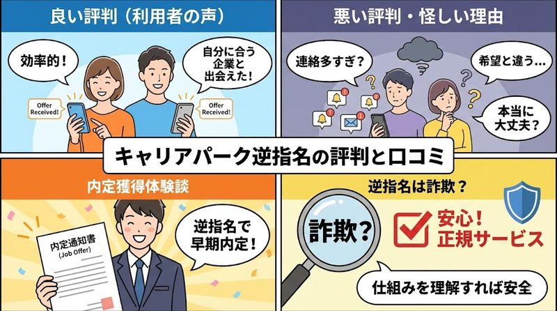 4.キャリアパーク逆指名の評判と口コミ