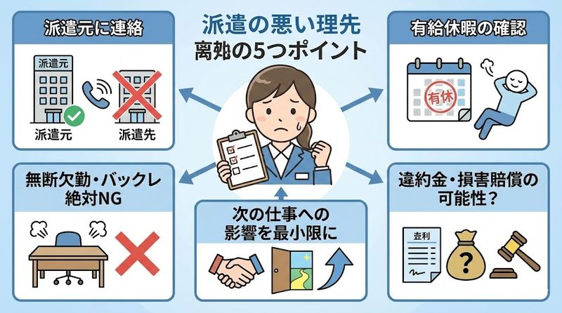 3.体調不良で途中退職するときの注意点