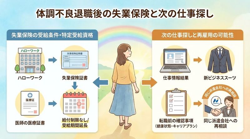 4.体調不良退職後の失業保険と次の仕事探し