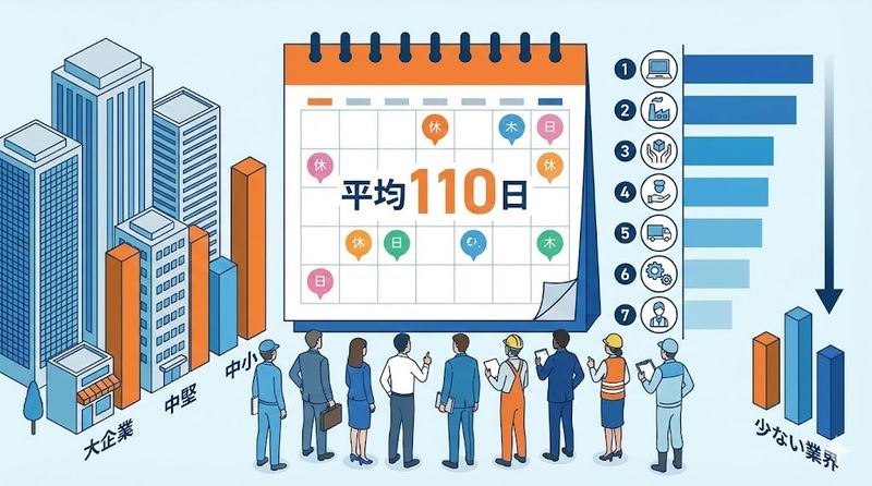 1.年間休日の平均は何日?業界・企業規模別の実態