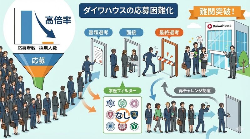 2.大和ハウスの採用難易度と就職倍率