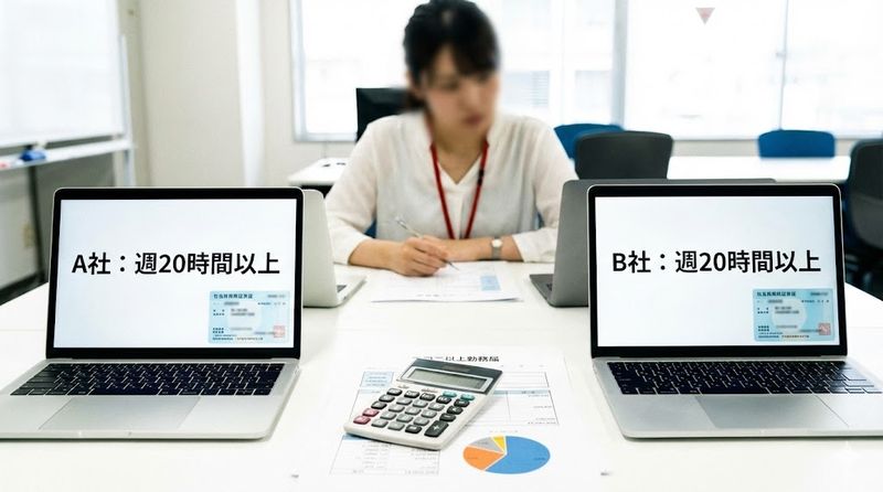 3.どちらかの職場で週20時間以上働く場合はどうなる?