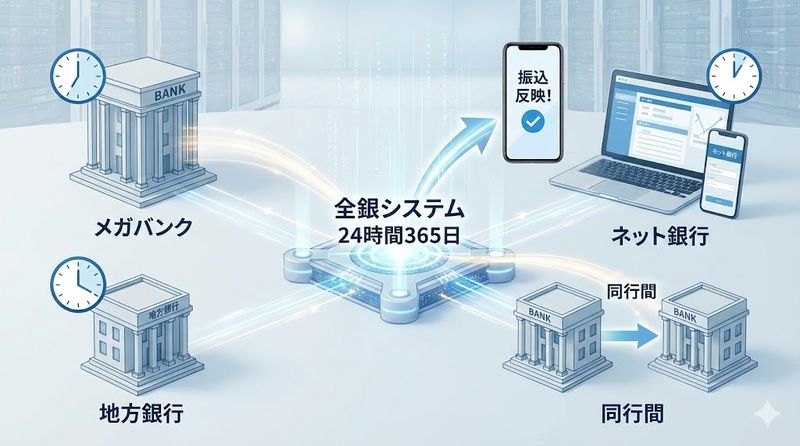 2.銀行別の振込時間と反映タイミング