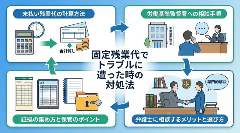 7.固定残業代でトラブルに遭った時の対処法