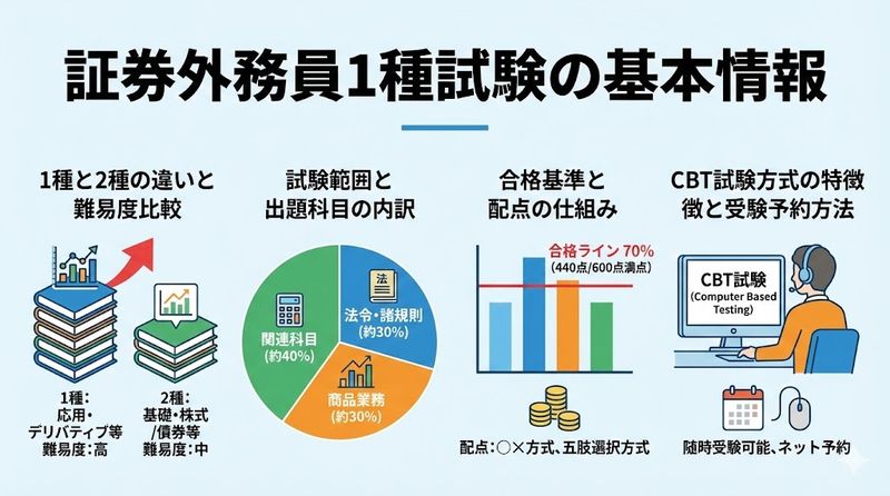 2.証券外務員1種試験の基本情報