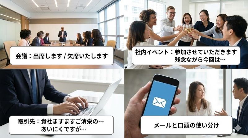 5. シーン別の参加・不参加の伝え方