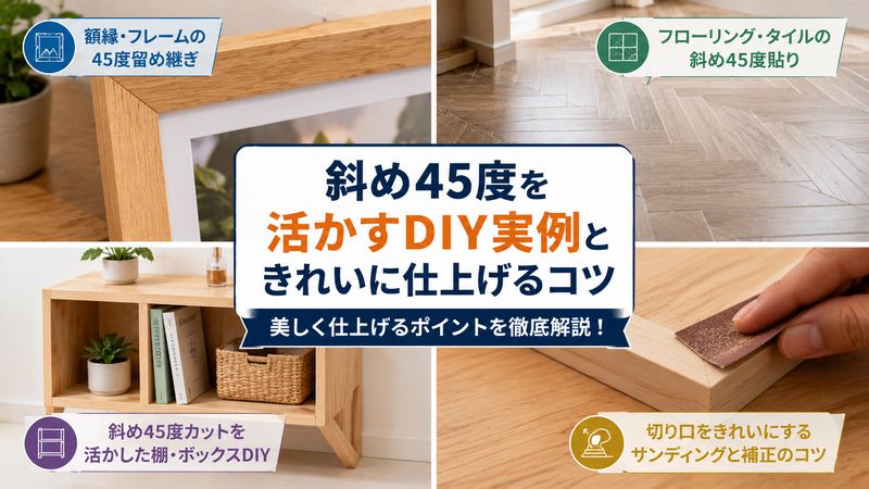 4. 斜め45度を活かしたDIY実例と仕上がりをきれいにするコツ