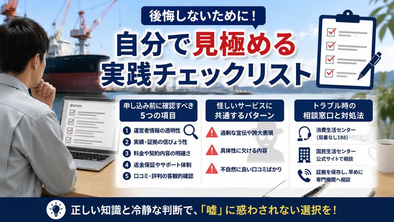 4.「嘘かどうか」を自分で見極めるための実践的チェックリスト