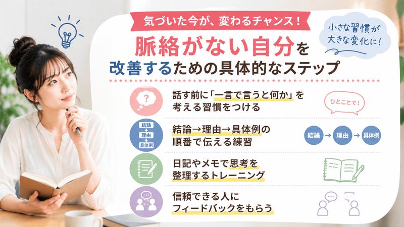 4.自分が脈絡がないと気づいたときの改善方法【オリジナル】