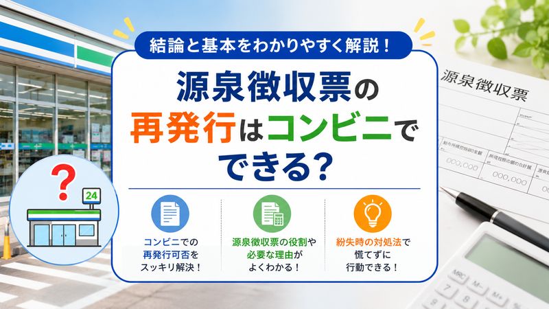 1.源泉徴収票の再発行はコンビニでできる?結論と基本知識