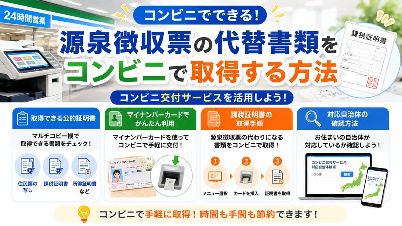 3.コンビニでできる!源泉徴収票の代替書類の取得方法