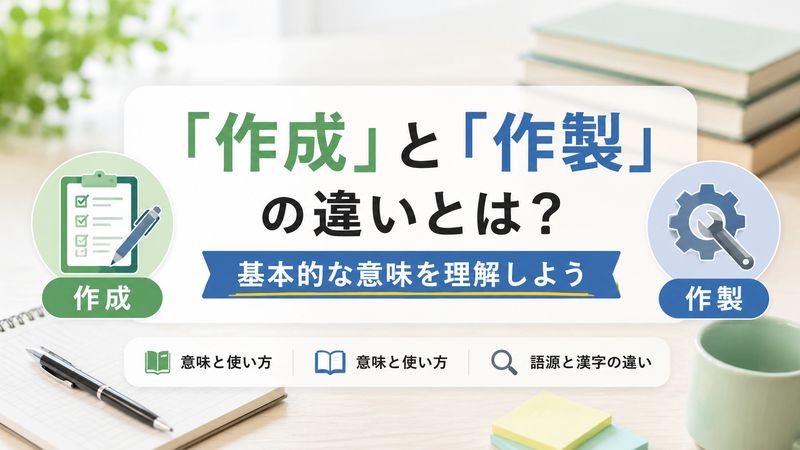 1.「作成」と「作製」の違いとは?基本的な意味を理解しよう