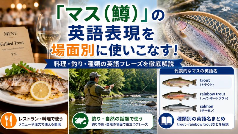 2.「マス（鱒）」の英語表現を場面別に使いこなす
