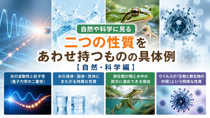 2.両方の性質を併せ持つものの具体例【自然・科学編】