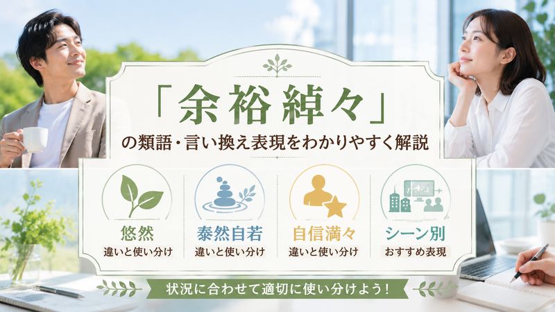 3.「余裕綽々」の類語・言い換え表現