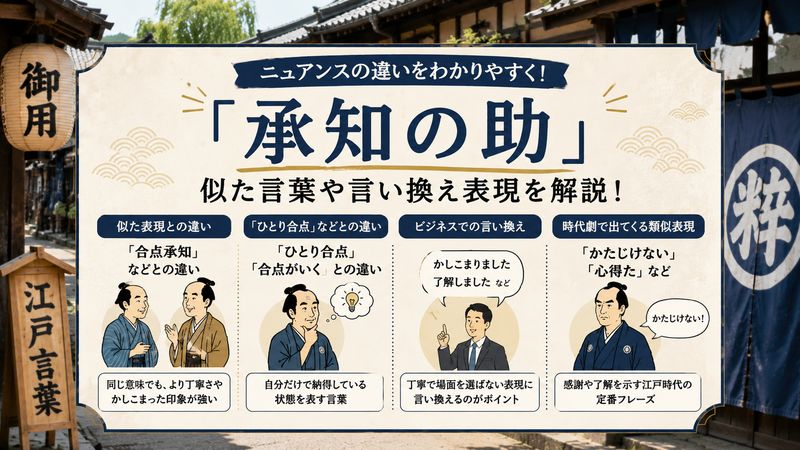 4.「承知の助」と似た言葉・言い換え表現
