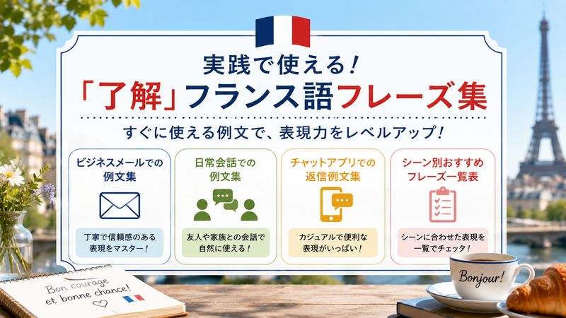 4.「了解」フランス語表現の実践例とフレーズ集