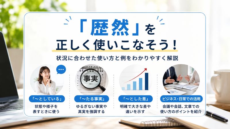 2.歴然の正しい使い方