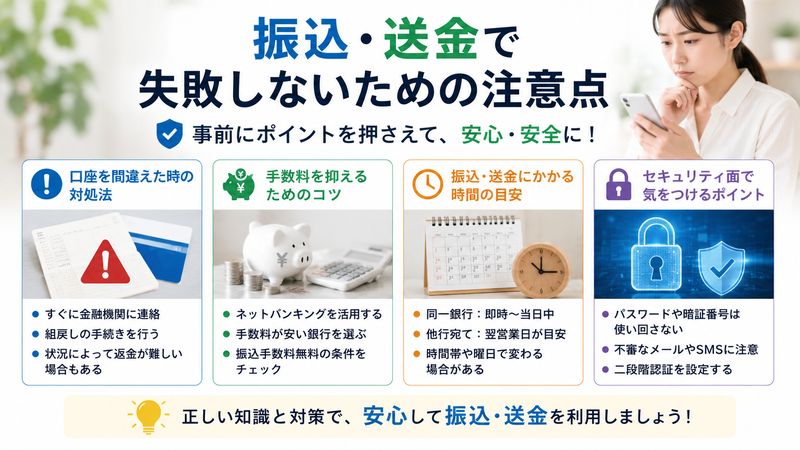 4.振込・送金で失敗しないための注意点