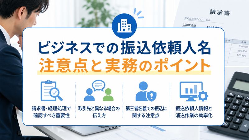 4.ビジネスシーンで知っておきたい振込依頼人の注意点