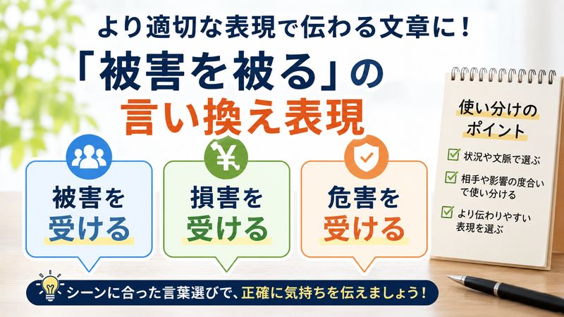 2.「被害を被る」の正しい言い換え表現