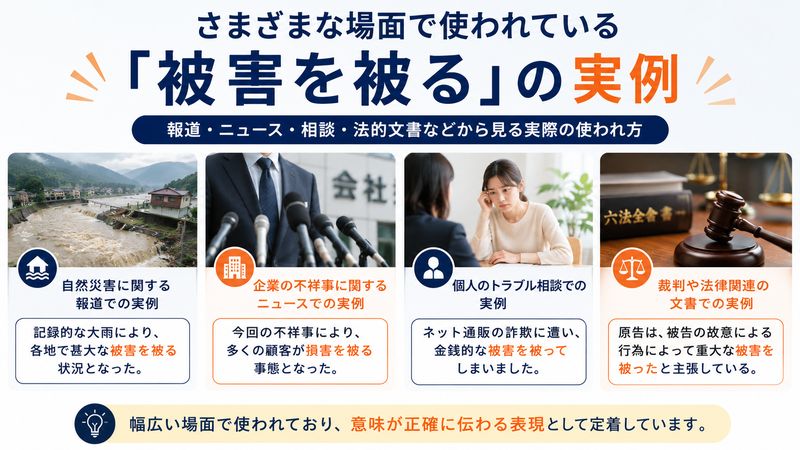 4.実際に使われている「被害を被る」の実例