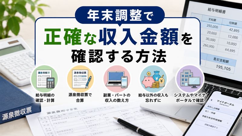 2.年末調整で正確な収入金額を確認する具体的な方法