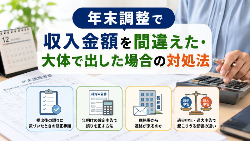 3.年末調整で収入金額を間違えた・大体で出した場合の対処法