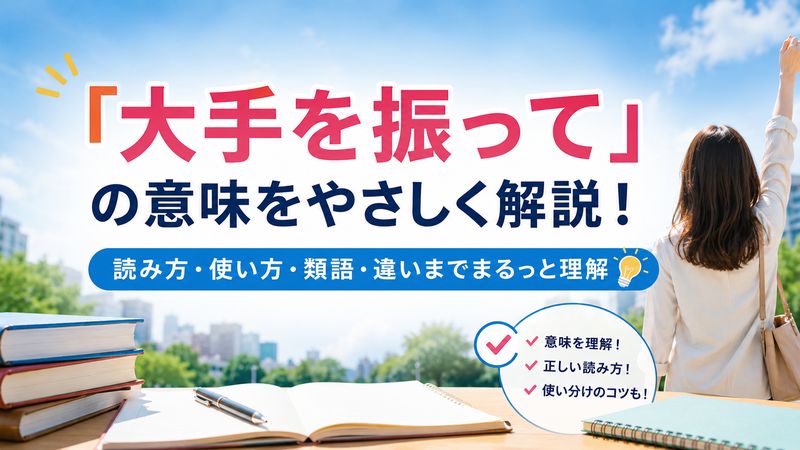 1.「大手を振って」の意味とは？基本の解説
