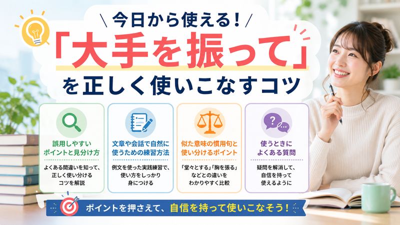 4.「大手を振って」を正しく使いこなすコツ