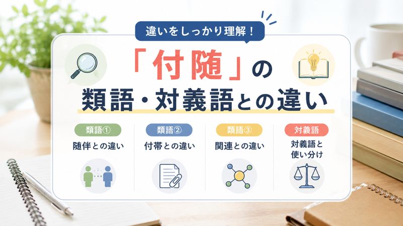 3.「付随」の類語・対義語との違い