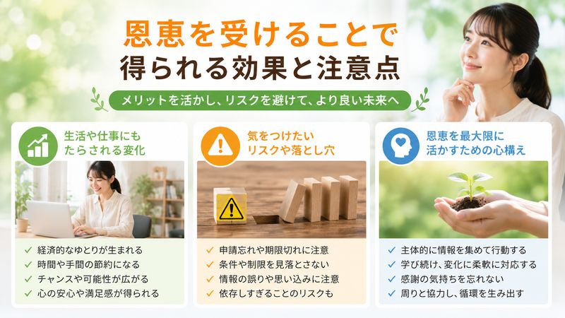 4.恩恵を受けることで得られる効果と注意点