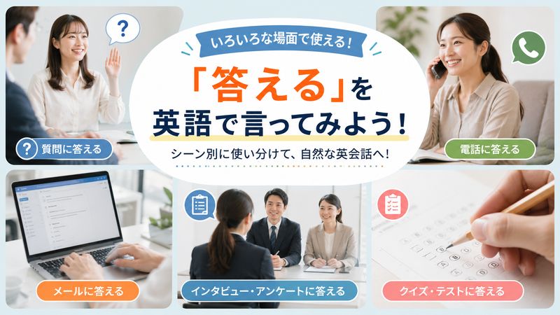 2.シーン別「答える」の英語表現