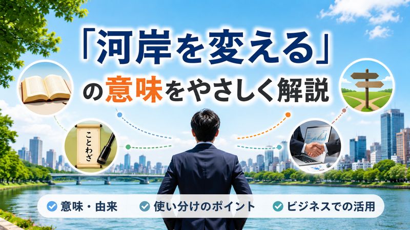 1.「河岸を変える」とは？基本的な意味を解説