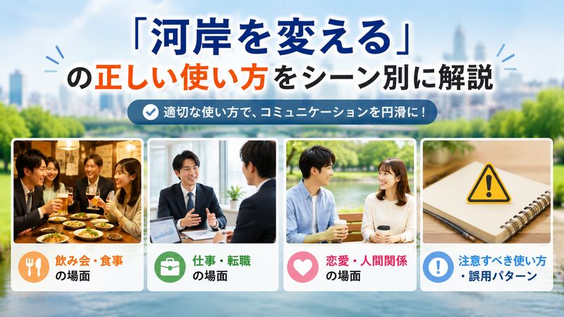 2.「河岸を変える」の正しい使い方