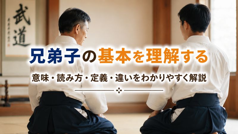 1.兄弟子とは？基本的な意味と読み方
