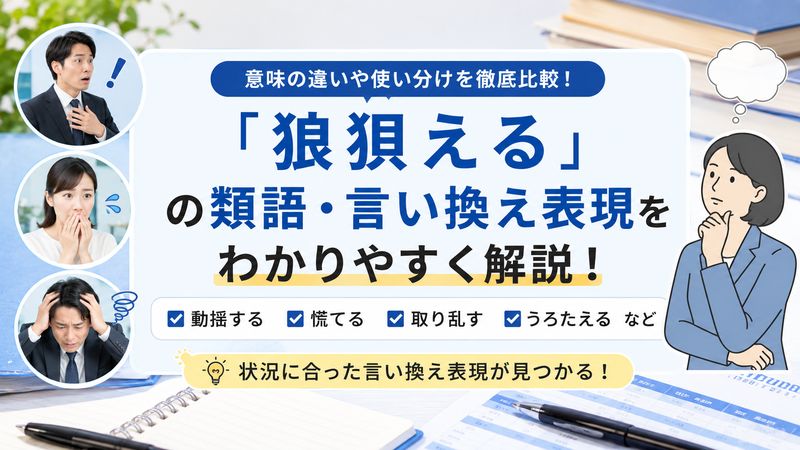 3.「狼狽える」の類語・言い換え表現