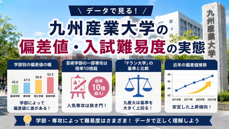 2.九州産業大学の偏差値・入試難易度の実態