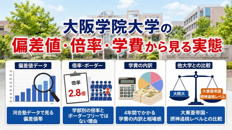 2.大阪学院大学の偏差値・倍率・学費から見る実態