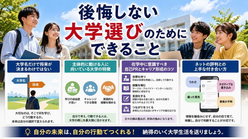 4.後悔しない大学選びのためにできること