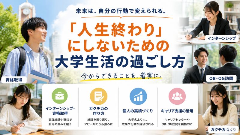 3.「人生終わり」にしないための大学生活の過ごし方