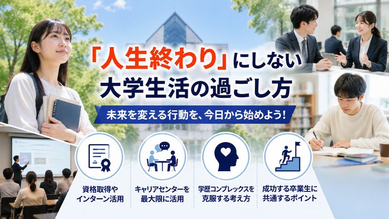 3.「人生終わり」にしないための大学生活の過ごし方